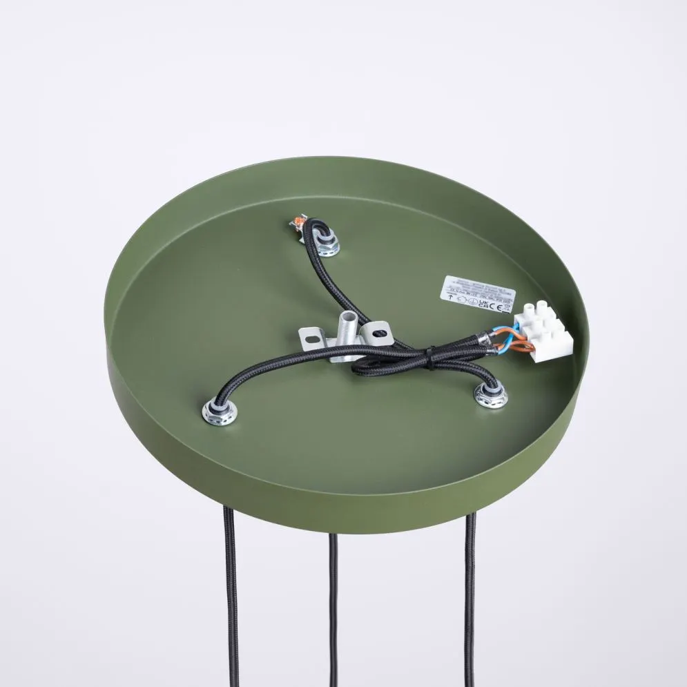Lampa wisząca HALO 3P zielona oliwka | sklep MIRAT kolekcja halo