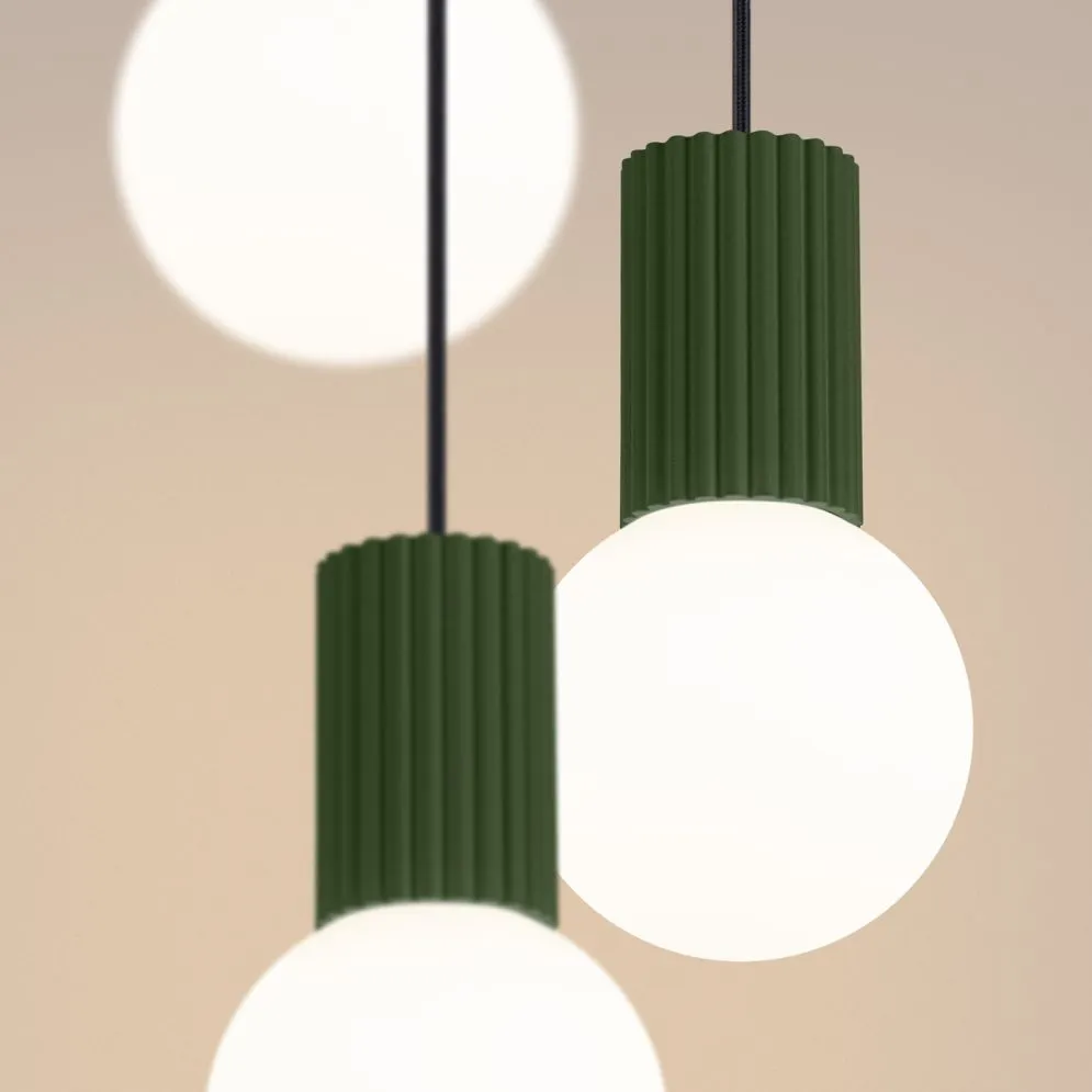 Lampa wisząca HALO 3P zielona oliwka | sklep MIRAT kolekcja halo
