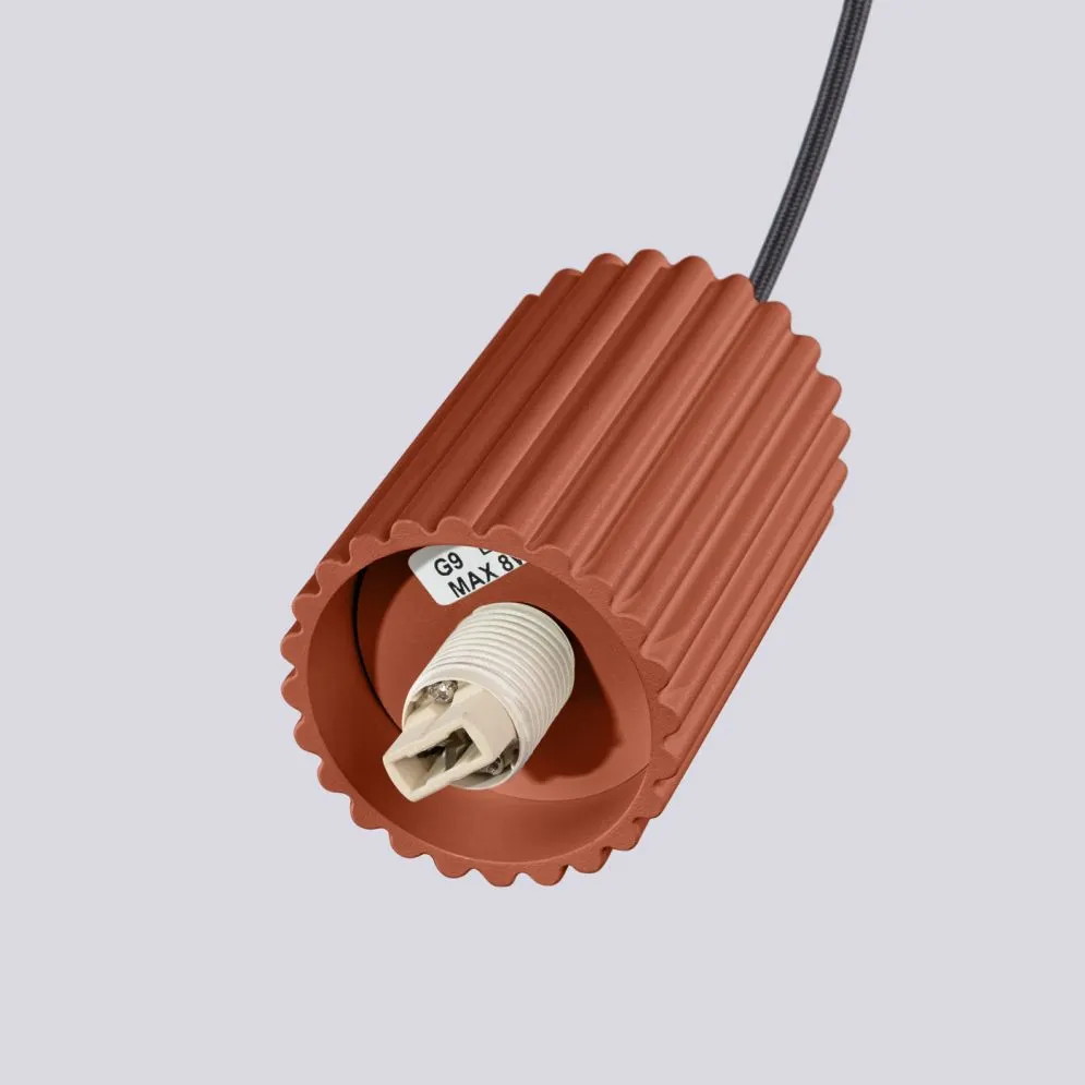 Lampa wisząca HALO 1 ochra czerwona | sklep MIRAT  kolekcja halo