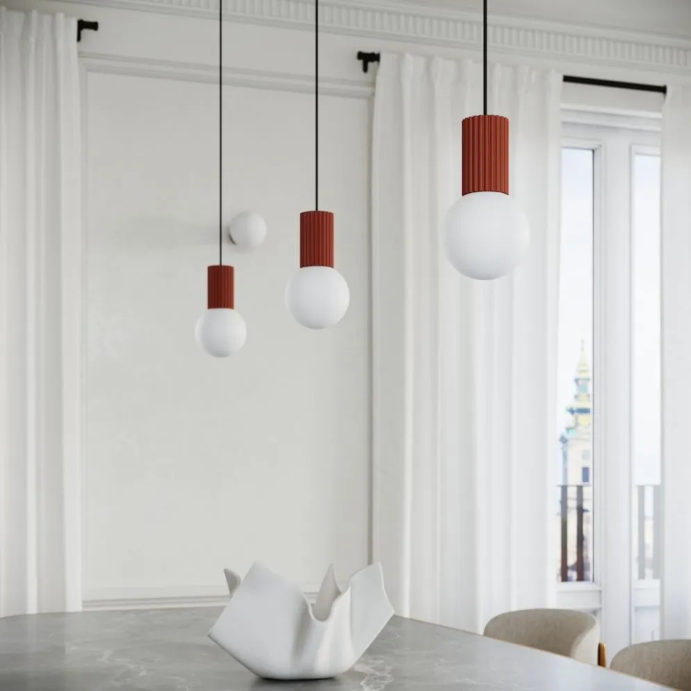 Lampa wisząca HALO 1 ochra czerwona | sklep MIRAT  kolekcja halo