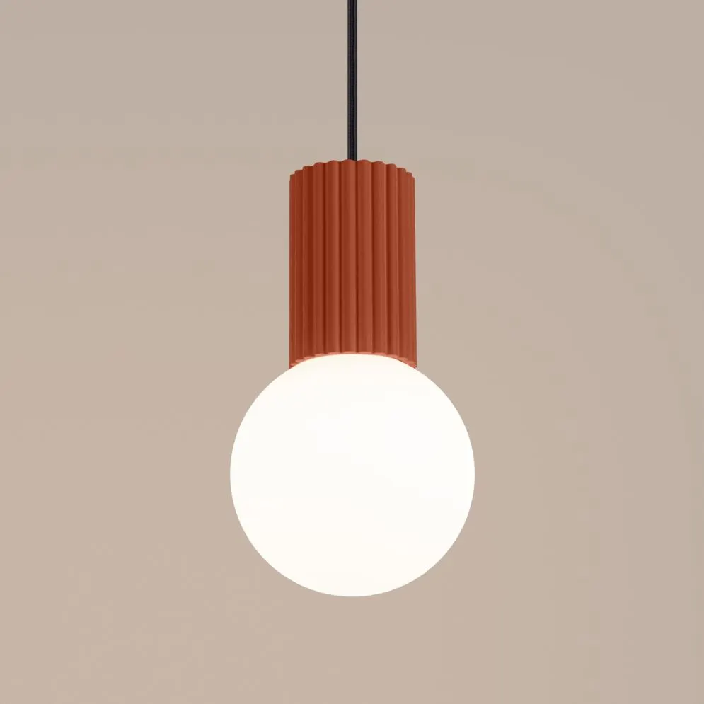 Lampa wisząca HALO 1 ochra czerwona | sklep MIRAT  kolekcja halo