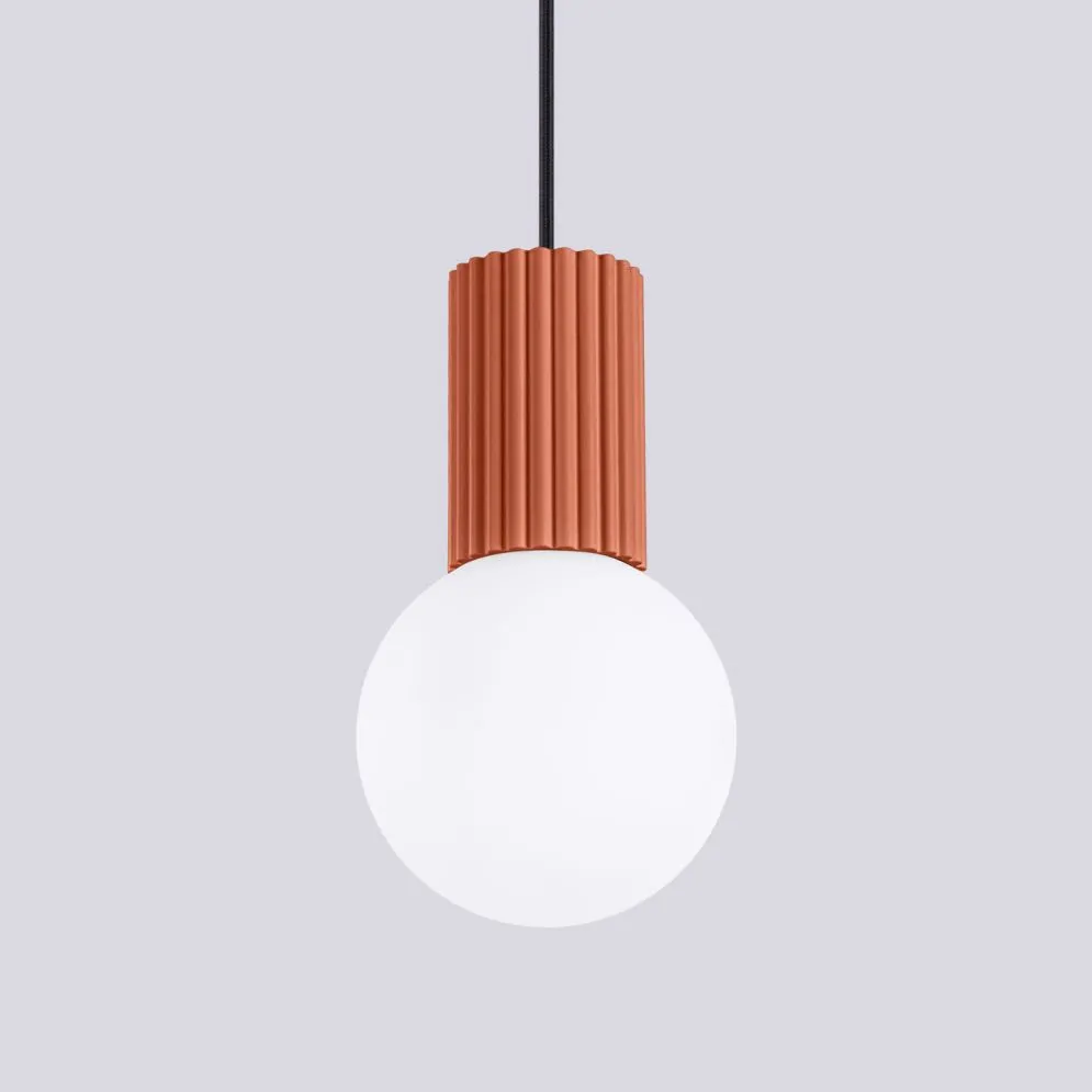 Lampa wisząca HALO 1 ochra czerwona | sklep MIRAT  kolekcja halo