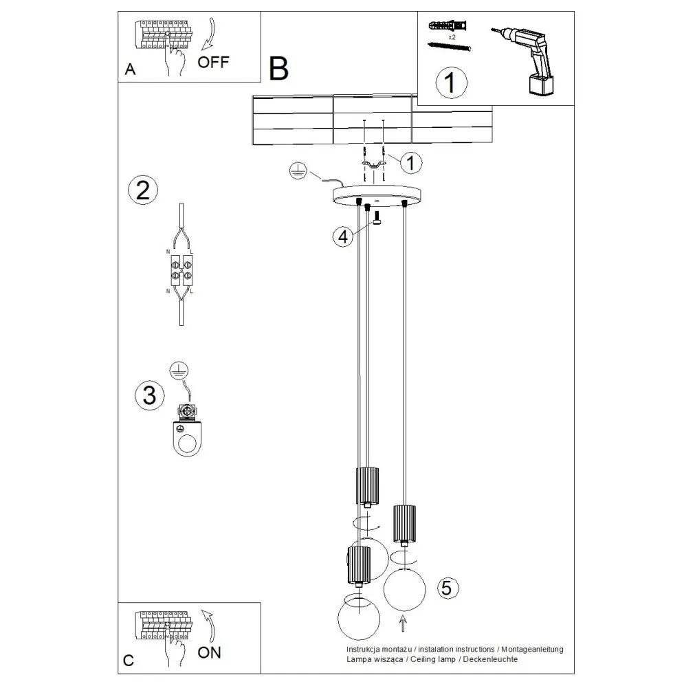 Lampa wisząca HALO 3P mocca | sklep MIRAT kolekcja halo