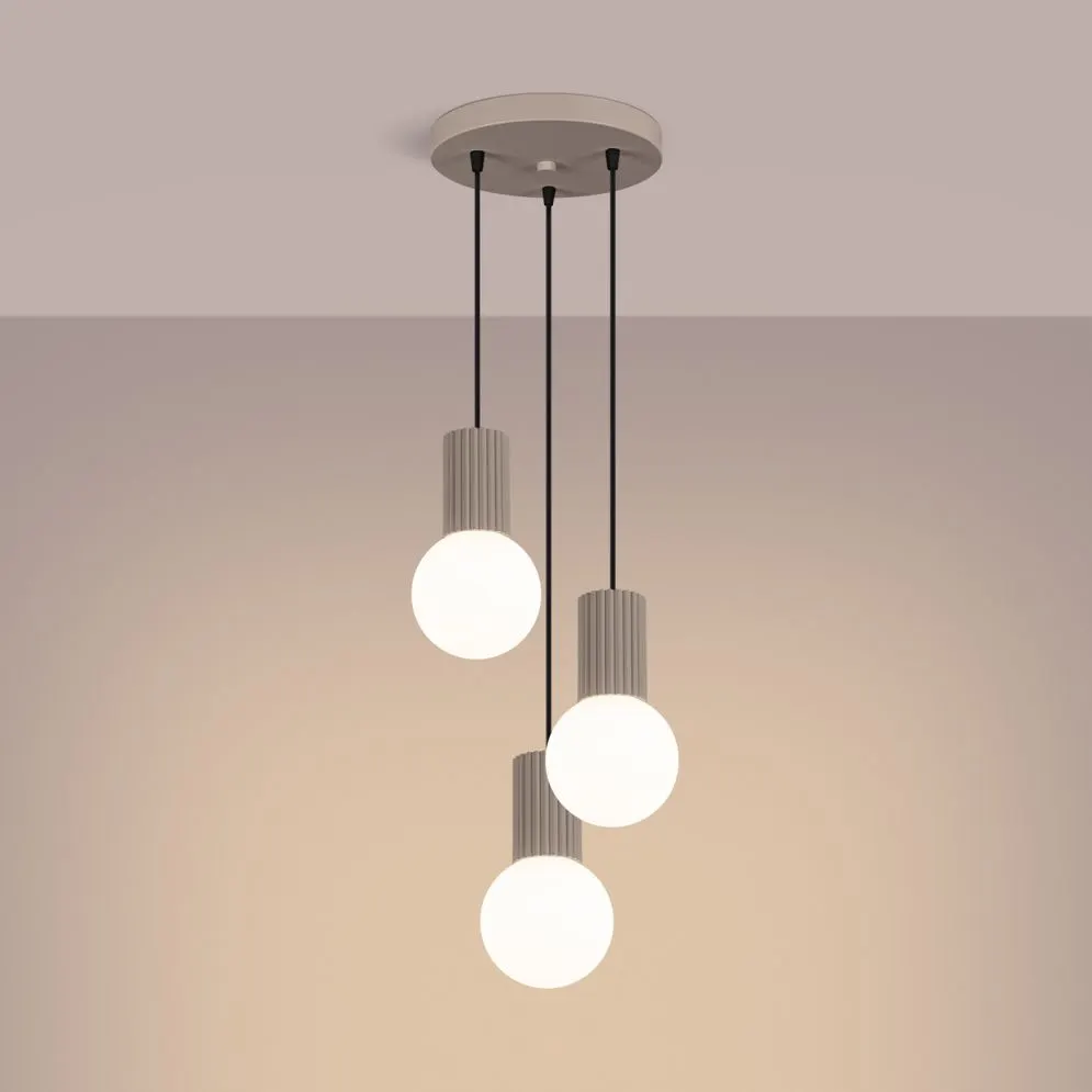 Lampa wisząca HALO 3P taupe | sklep MIRAT kolekcja halo