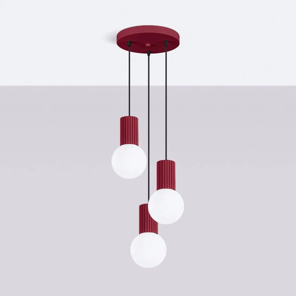 Lampa wisząca HALO 3P burgund | sklep MIRAT kolekcja halo