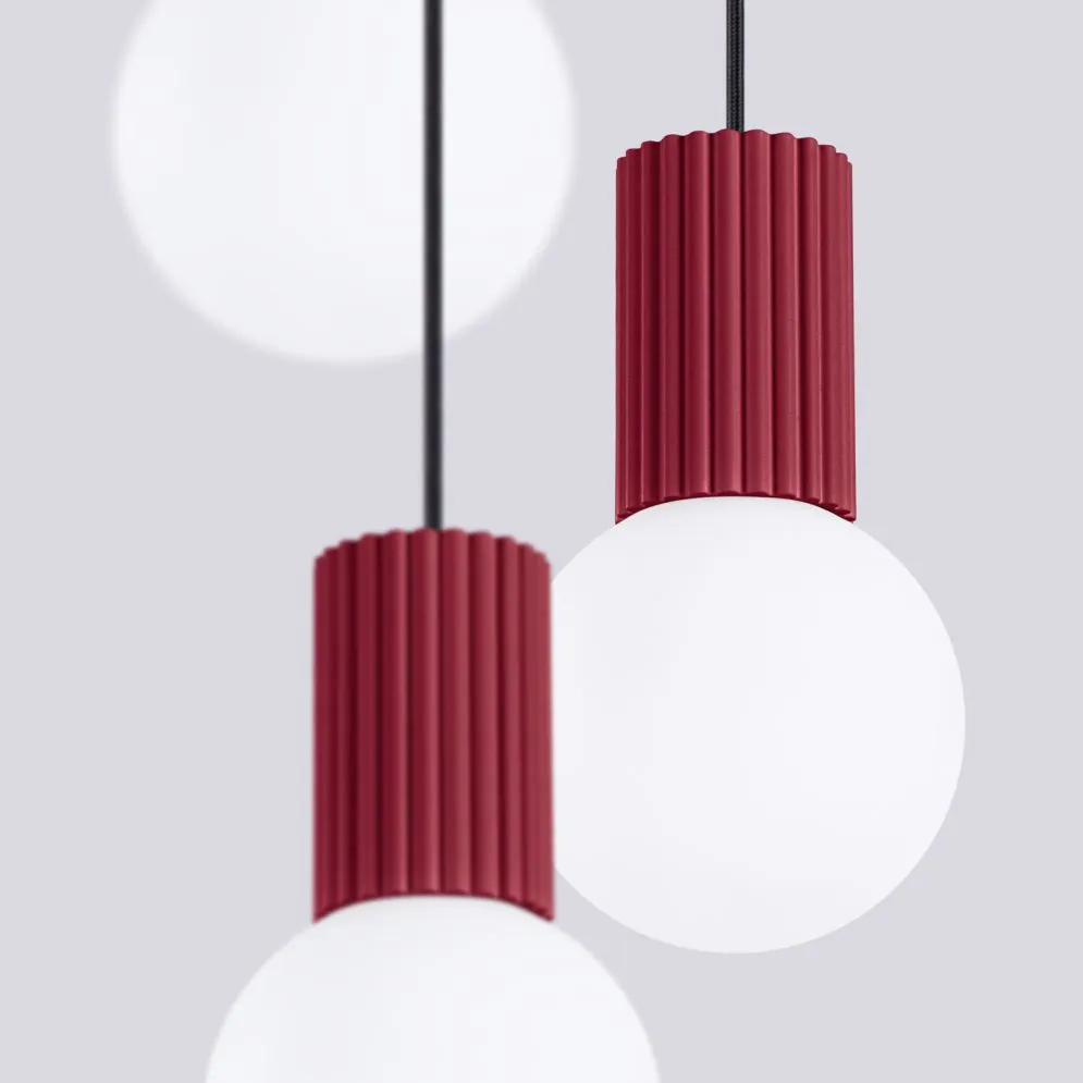 Lampa wisząca HALO 3P burgund | sklep MIRAT kolekcja halo
