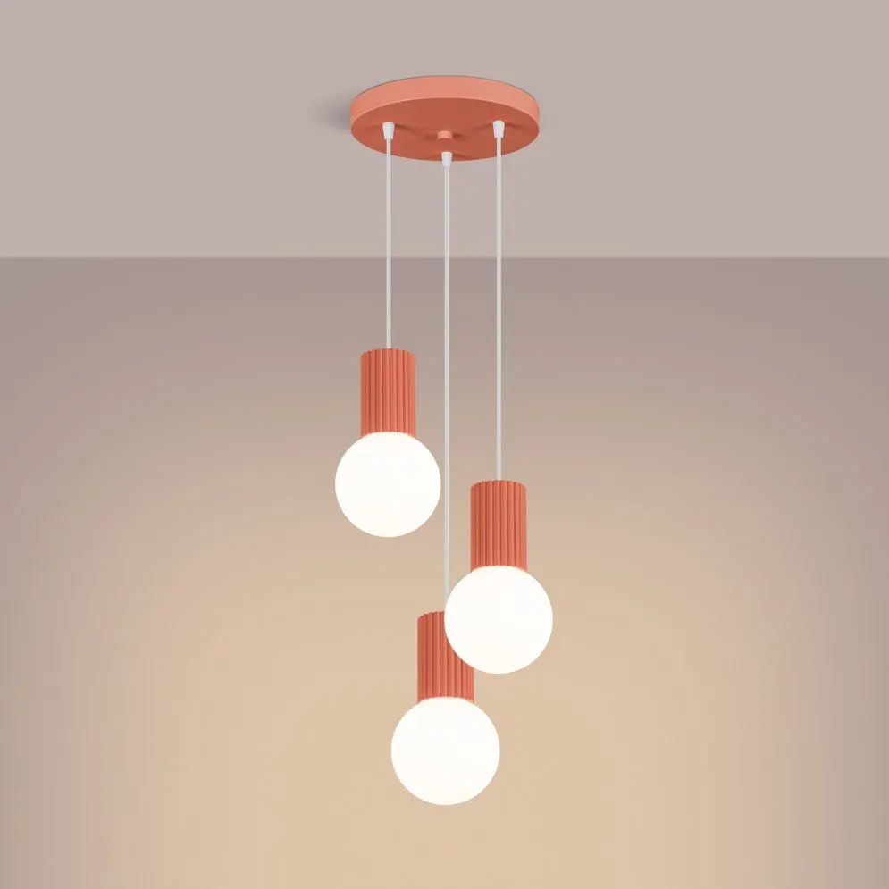 Lampa wisząca HALO 3P brzoskwiniowa | sklep MIRAT kolekcja halo