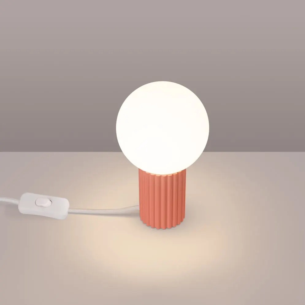 Lampa biurkowa HALO brzoskwiniowa | sklep MIRAT kolekcja halo