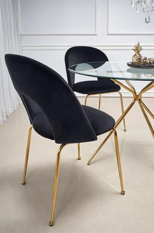 Stół RONDO 110x110 okrągły szklany do jadalni | MIRAT. w stylu GLAMOUR kolekcja