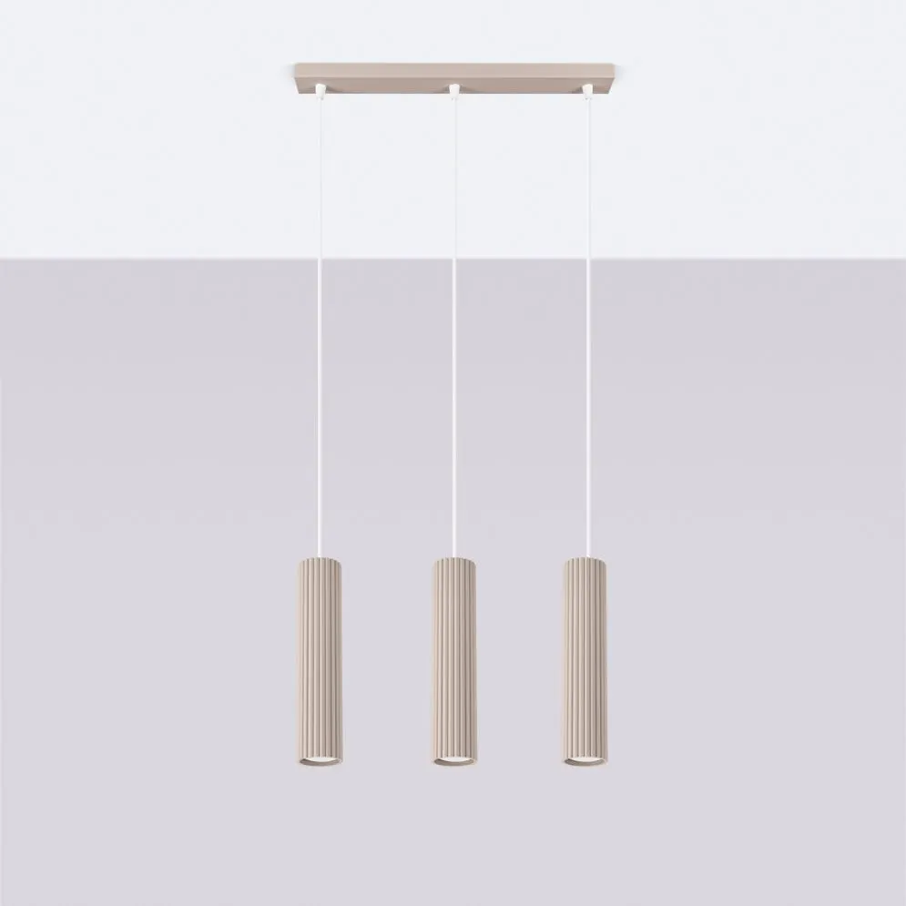 Lampa wisząca KARBON 3L taupe | sklep MIRAT  kolekcja karbon