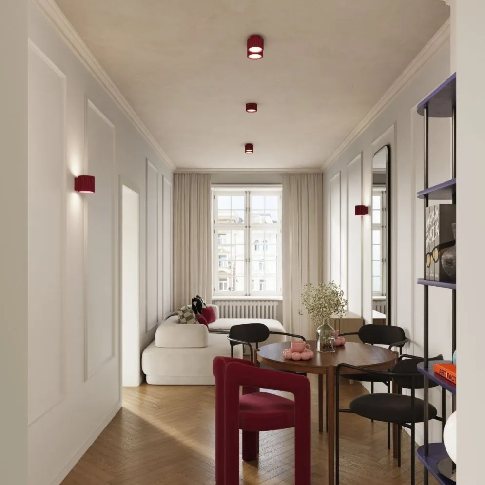 Plafon AURA 1 burgund Gx53 | sklep MIRAT kolekcja aura