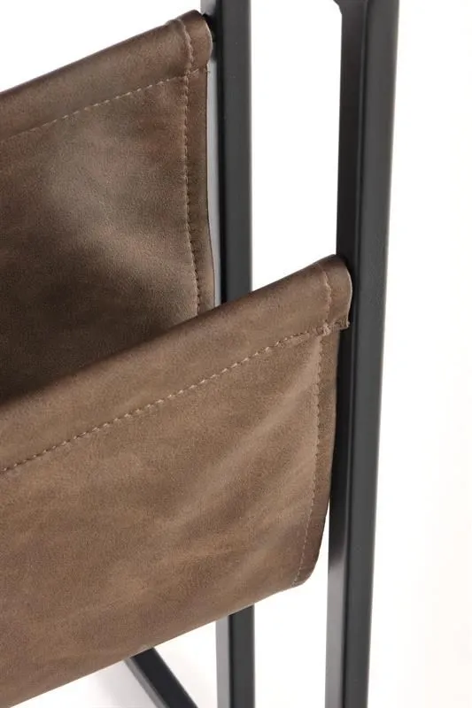 Stolik kawowy COMPACT 47x33 dąb/czarny z miejscem na gazety i książki | MIRAT. styl LOFT