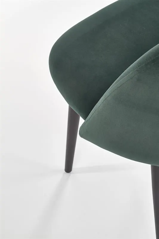 Krzesło K384 VELVET ciemne zielone na metalowych nogach | MIRAT. w stylu kolekcja