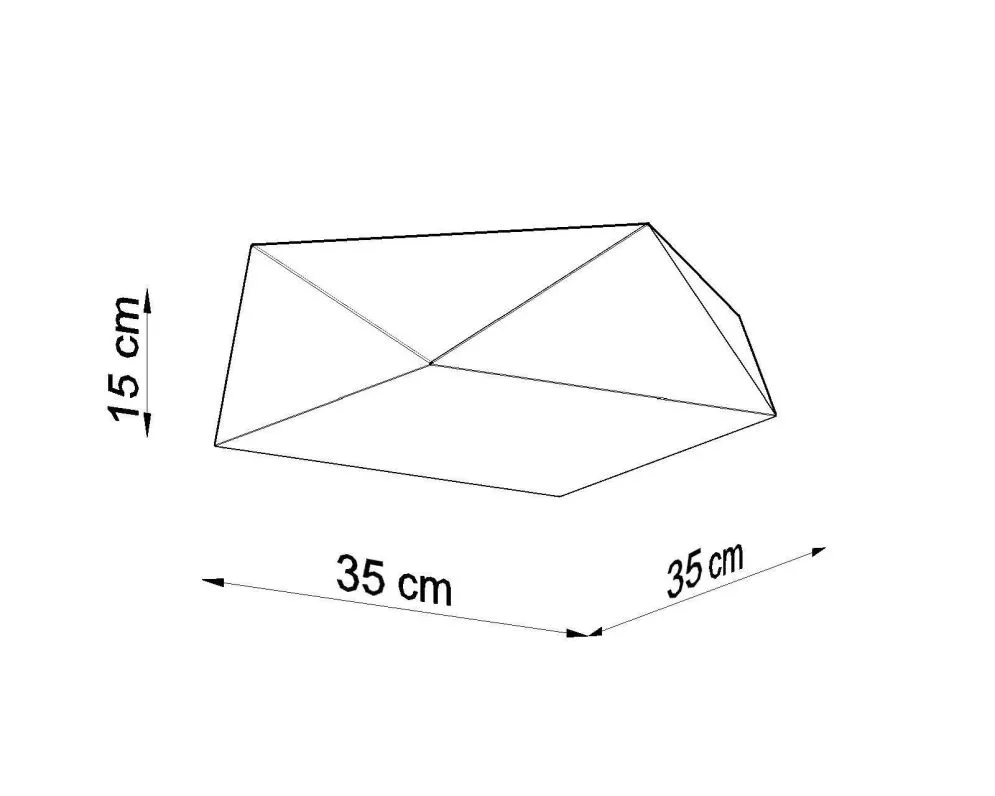 Plafon HEXA 35 czarny | sklep MIRAT kolekcja hexa