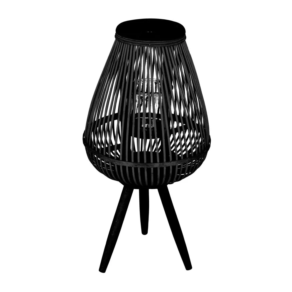 Lampion MASAYA ogrodowy czarny 15x11x61 cm | MIRAT
