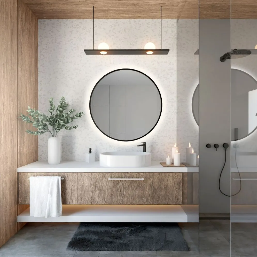 Lustro łazienkowe ZIRCON STANDARD 100 z oświetleniem LED | MIRAT. w stylu kolekcja ZIRCON