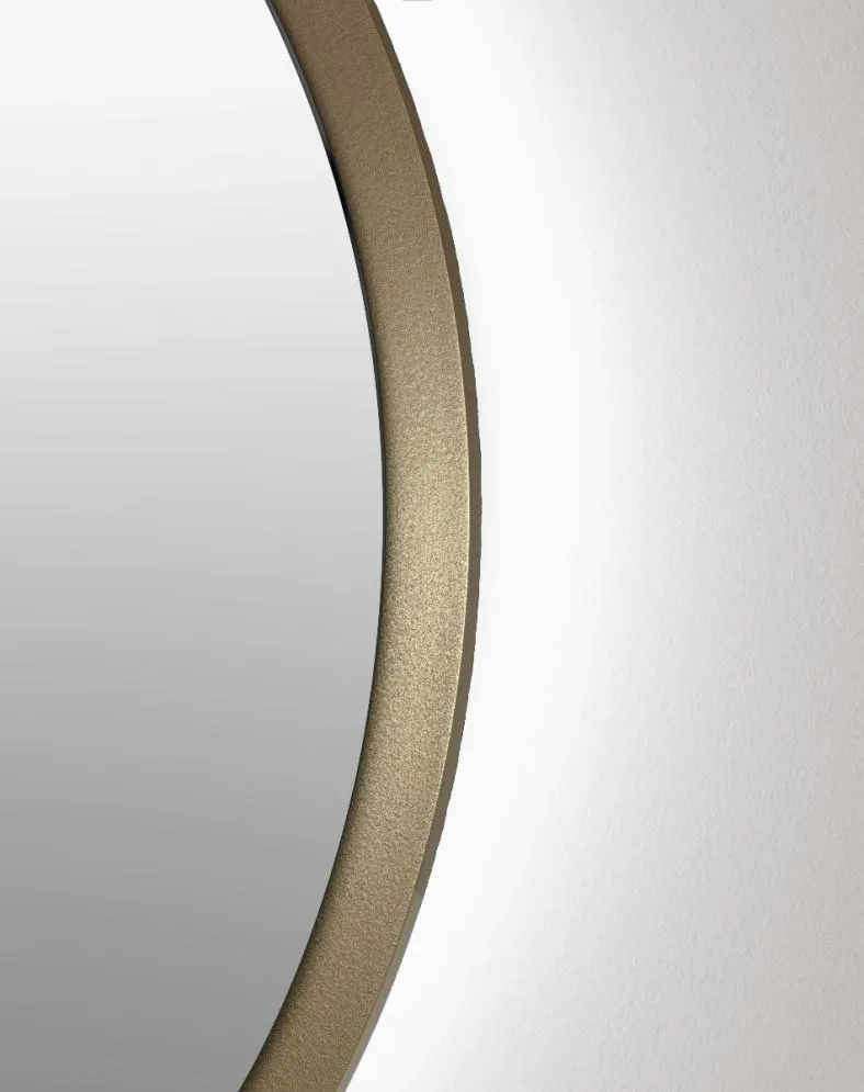 Wiszące lustro łazienkowe ZIRCON METALIC 100 z oświetleniem LED | MIRAT. w stylu kolekcja ZIRCON