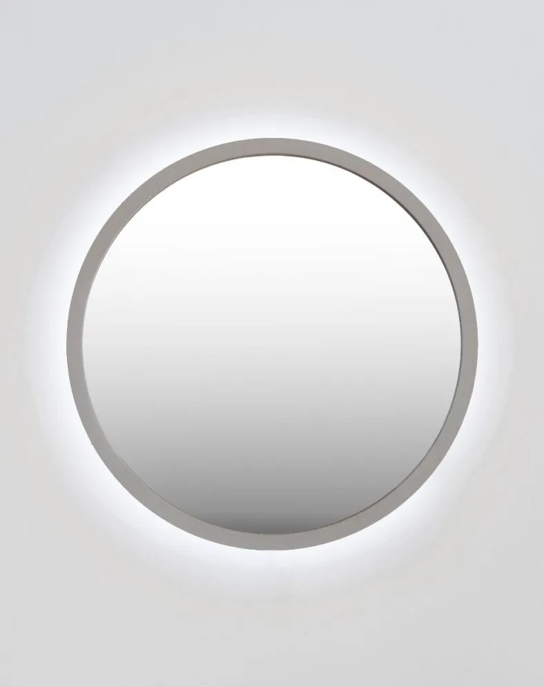 Lustro łazienkowe ZIRCON BETON 60 z oświetleniem LED | MIRAT. w stylu kolekcja ZIRCON