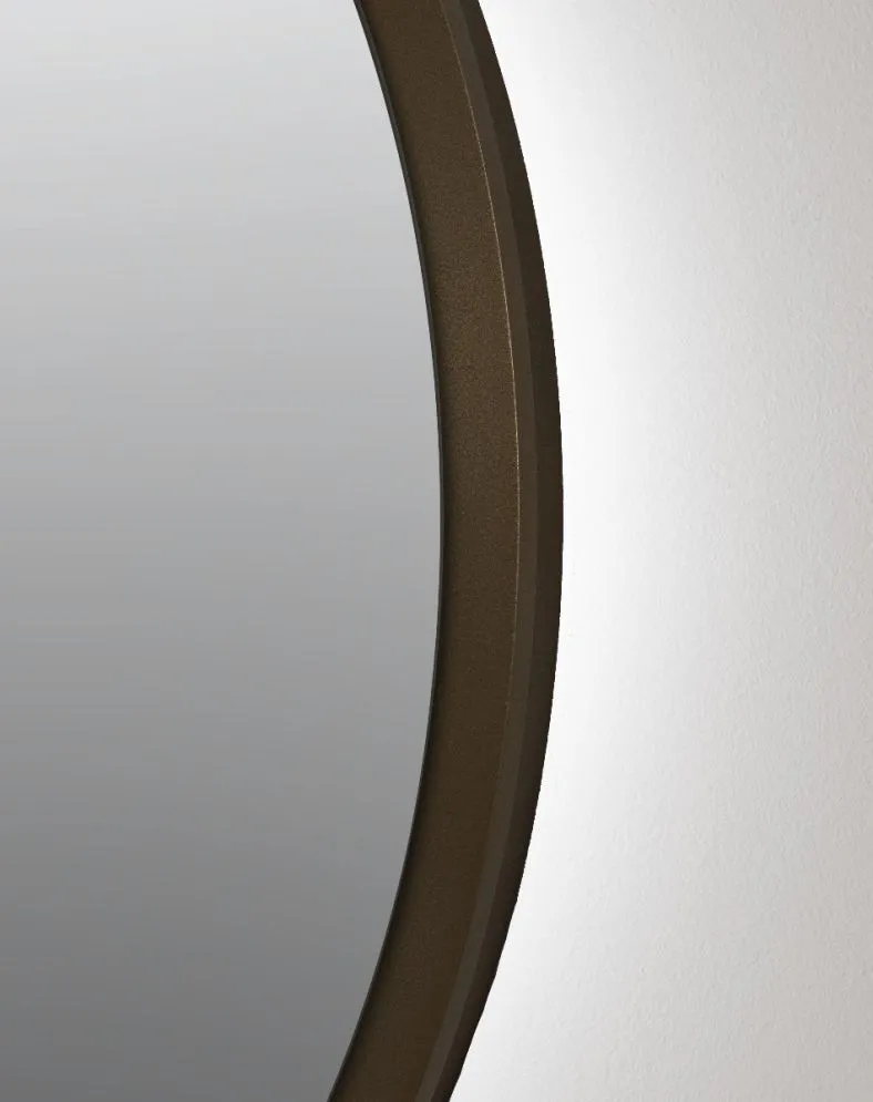 Wiszące lustro łazienkowe ZIRCON METALIC 100 z oświetleniem LED | MIRAT. w stylu kolekcja ZIRCON