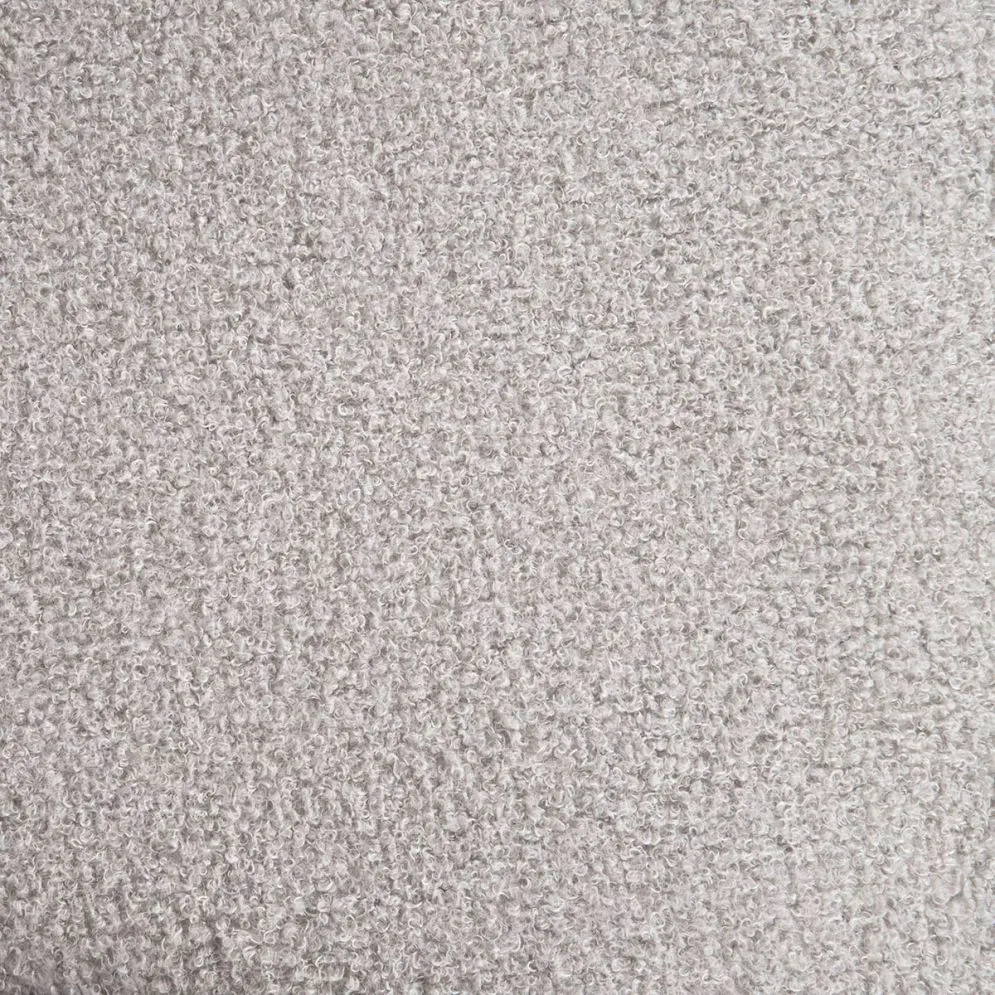 Fotel tapicerowany MOSS TEDDY BOUCLÉ jasnoszary z podłokietnikami | MIRAT styl SKANDYNAWSKI