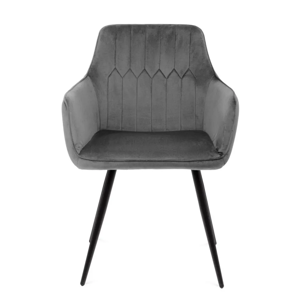 Krzesło do jadalni ETIENNE VELVET szare | MIRAT styl LOFT