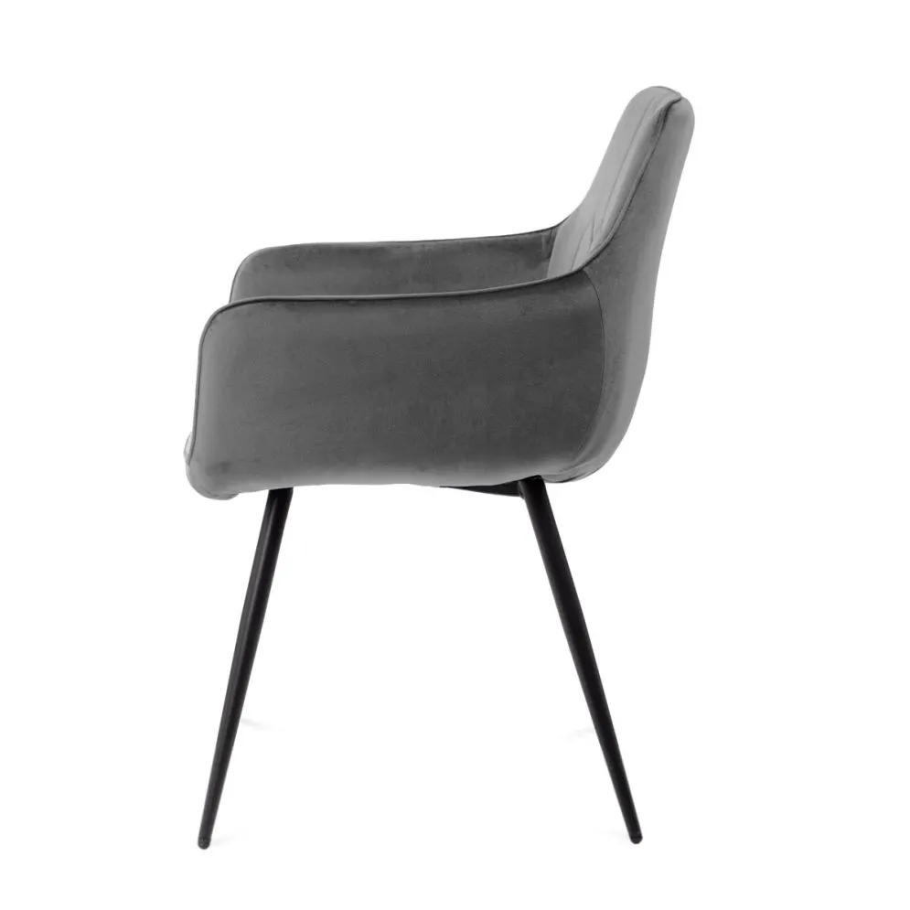Krzesło do jadalni ETIENNE VELVET szare | MIRAT styl LOFT