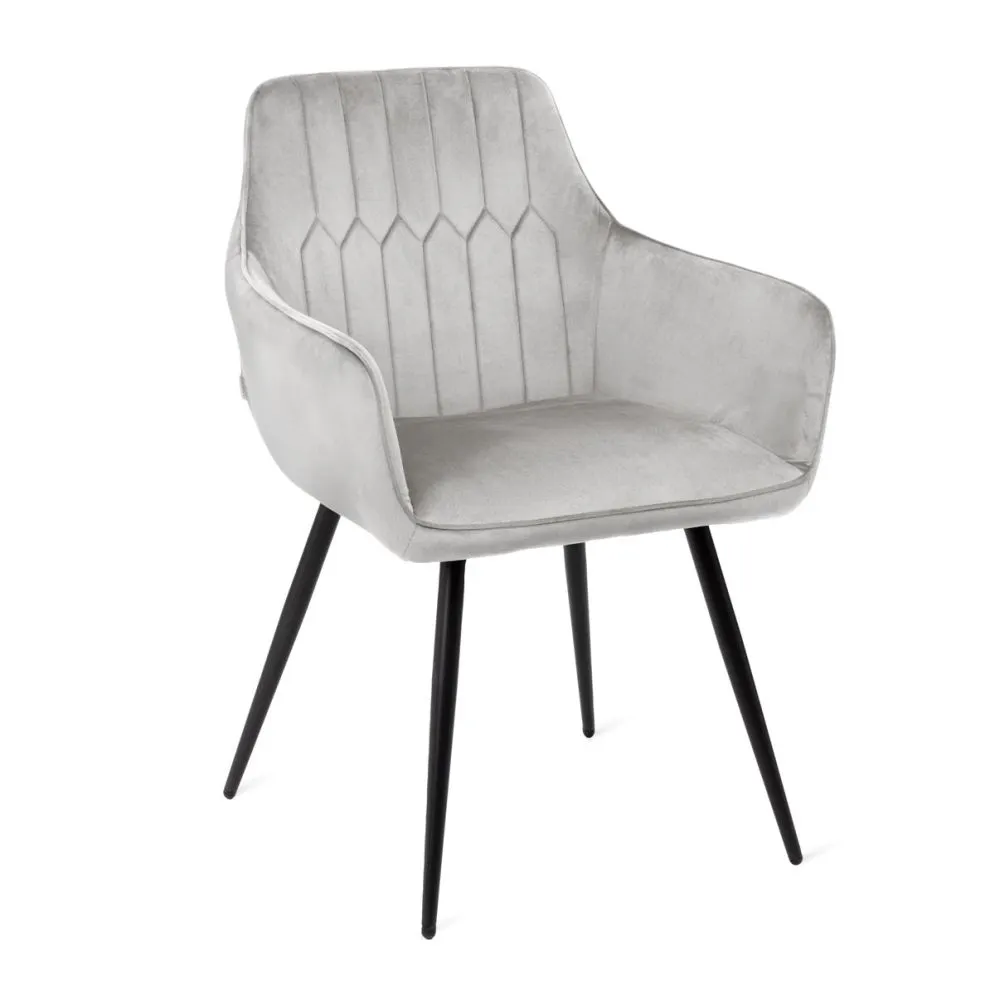 Krzesło ETIENNE VELVET jasnoszare w stylu Loft| MIRAT styl LOFT