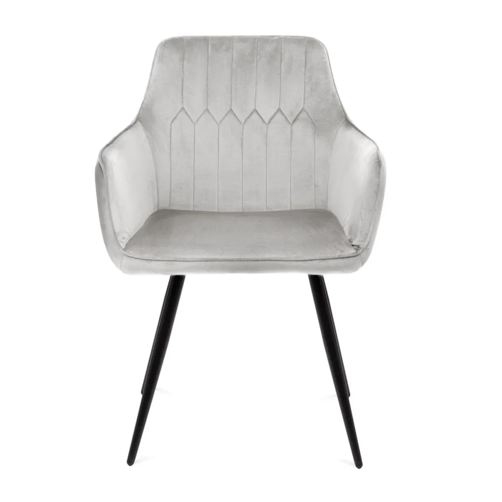Krzesło ETIENNE VELVET jasnoszare w stylu Loft| MIRAT styl LOFT