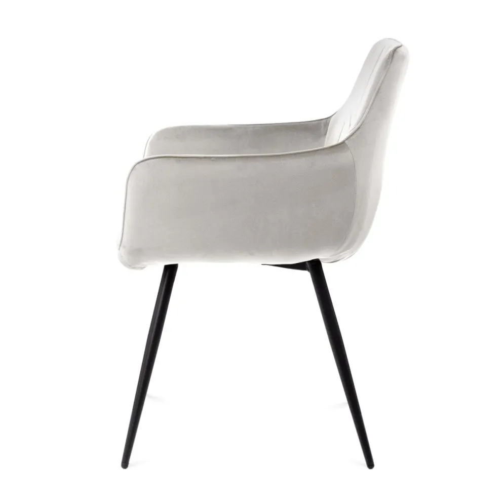 Krzesło ETIENNE VELVET jasnoszare w stylu Loft| MIRAT styl LOFT