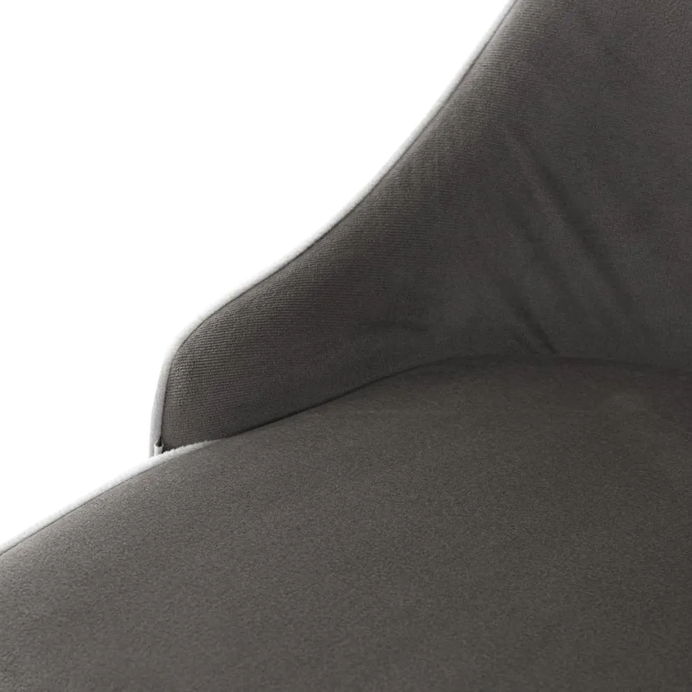 Krzesło tapicerowane LOUIS RIBBON szare z białą lamówką| MIRAT styl LOFT