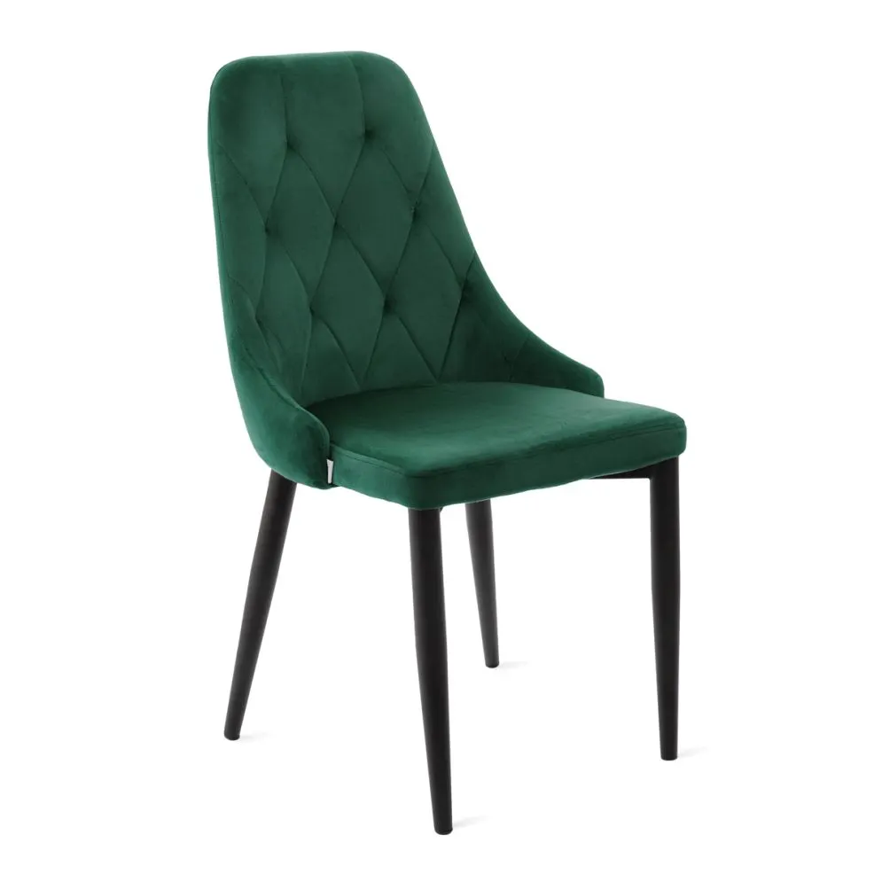 Krzesło tapicerowane LOUIS QUILTER zielone w stylu loft | MIRAT styl LOFT