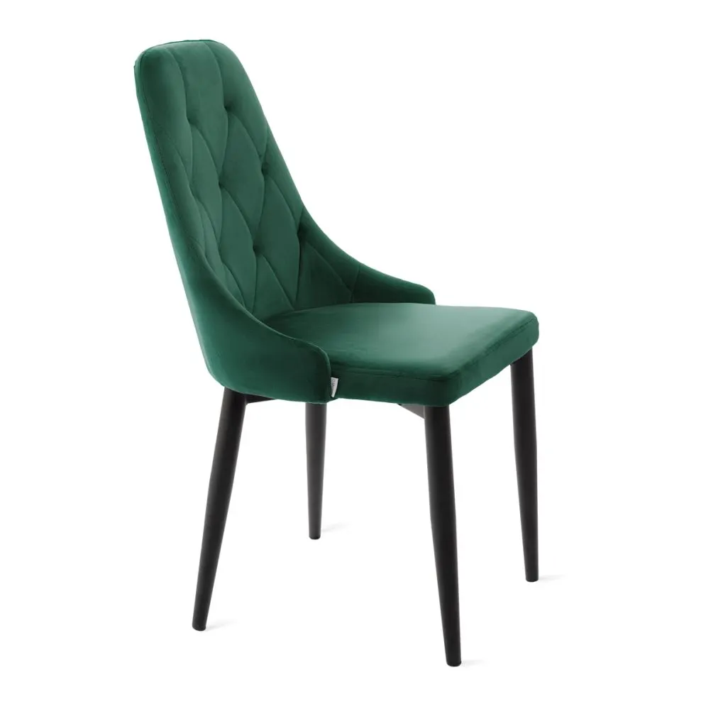 Krzesło tapicerowane LOUIS QUILTER zielone w stylu loft | MIRAT styl LOFT