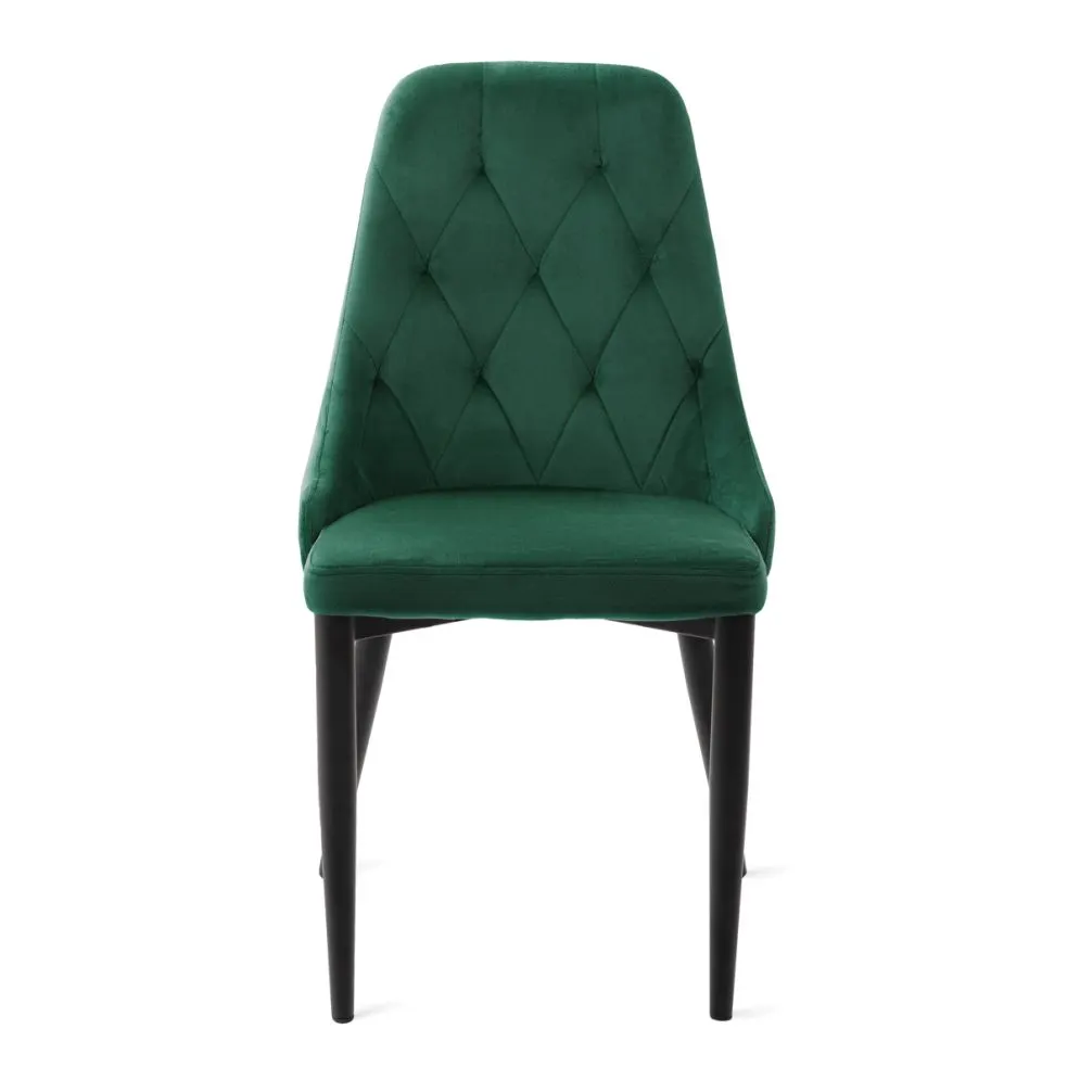 Krzesło tapicerowane LOUIS QUILTER zielone w stylu loft | MIRAT styl LOFT