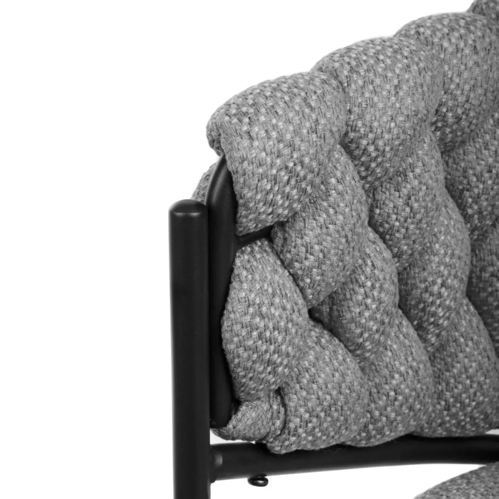 Krzesło nowoczesne MERLE w tkaninie grafitowej | MIRAT styl LOFT