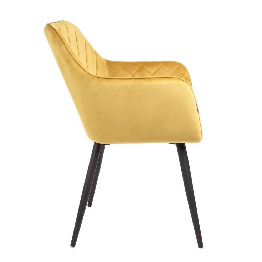 Krzesło z podłokietnikami SHELTON z czarnymi nogami |MIRAT styl LOFT
