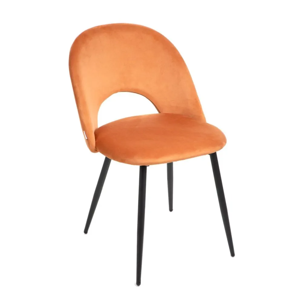 Krzesło tapicerowane TERCIO w musztardowej tapicerce |MIRAT styl LOFT