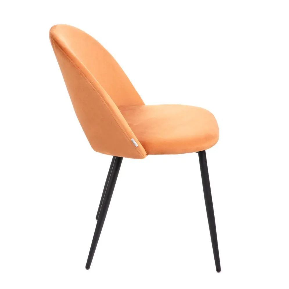 Krzesło tapicerowane TERCIO w musztardowej tapicerce |MIRAT styl LOFT
