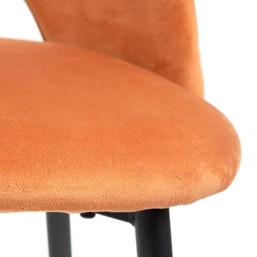 Krzesło tapicerowane TERCIO w musztardowej tapicerce |MIRAT styl LOFT