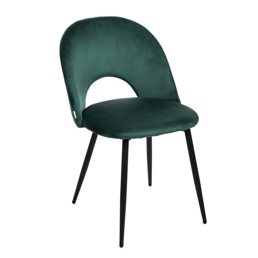 Krzesło TERCIO w zielonej welurowej tapicerce |MIRAT styl LOFT