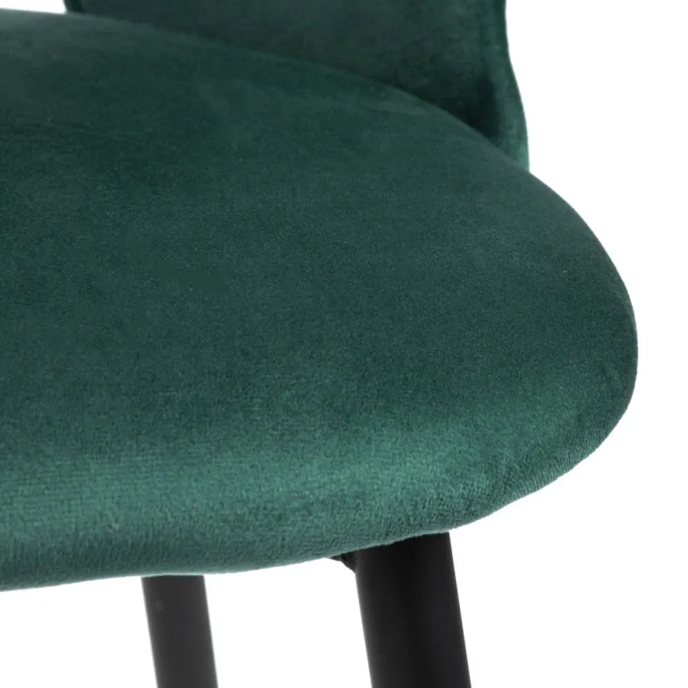 Krzesło TERCIO w zielonej welurowej tapicerce |MIRAT styl LOFT
