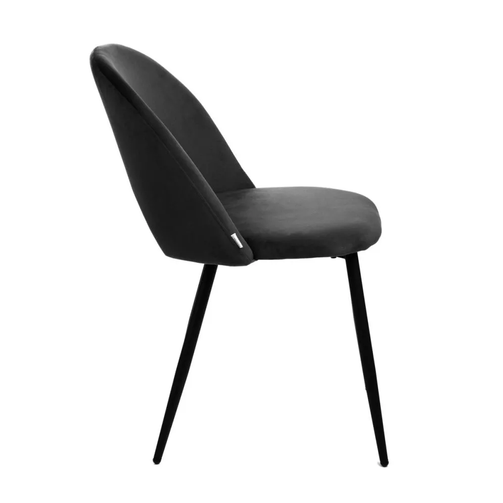 Krzesło czarne TERCIO z czarnymi nogami |MIRAT styl LOFT