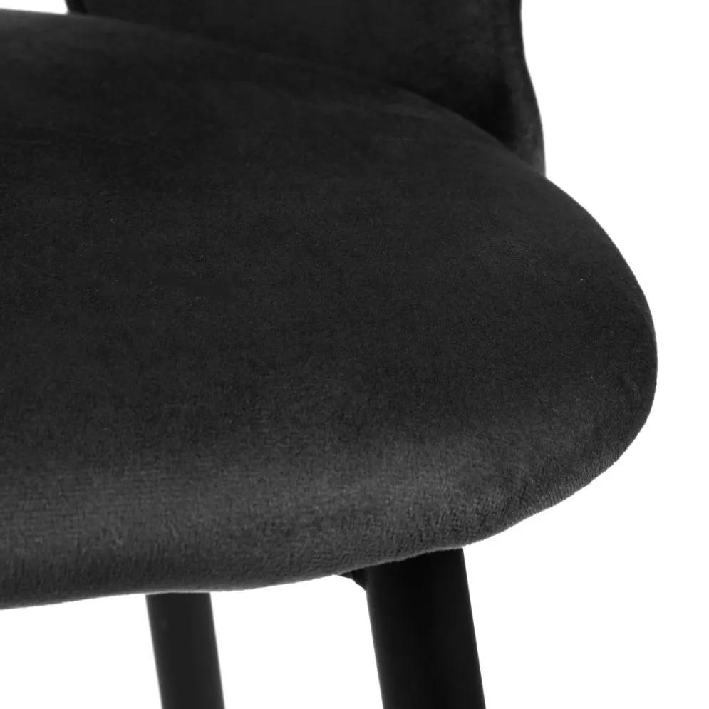 Krzesło czarne TERCIO z czarnymi nogami |MIRAT styl LOFT