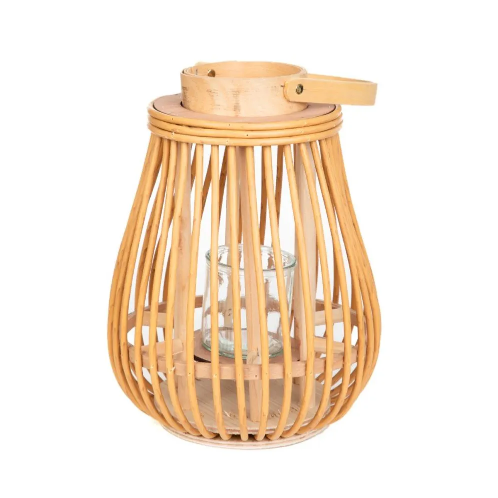 Lampion GARNITTO pleciony naturalny 10,5x30 cm | MIRAT