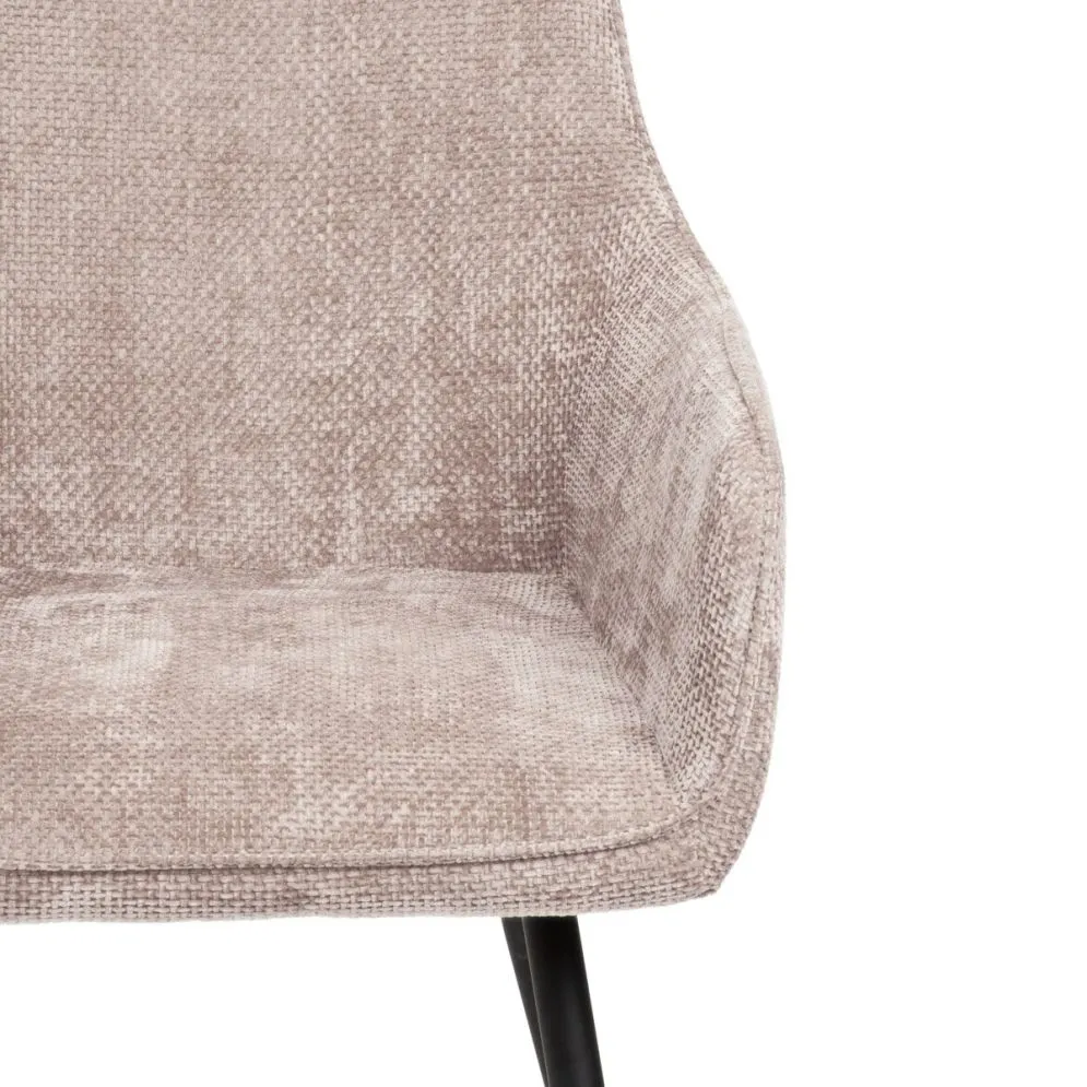 Krzesło tapicerowane SATORI POP beżowe ze strukturalną tapicerką | MIRAT styl LOFT