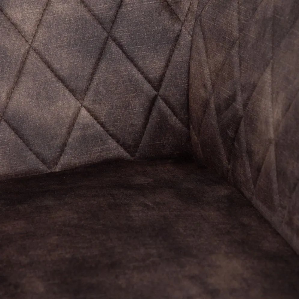 Krzesło tapicerowane SATORI brązowe z podłokietnikami |MIRAT styl LOFT