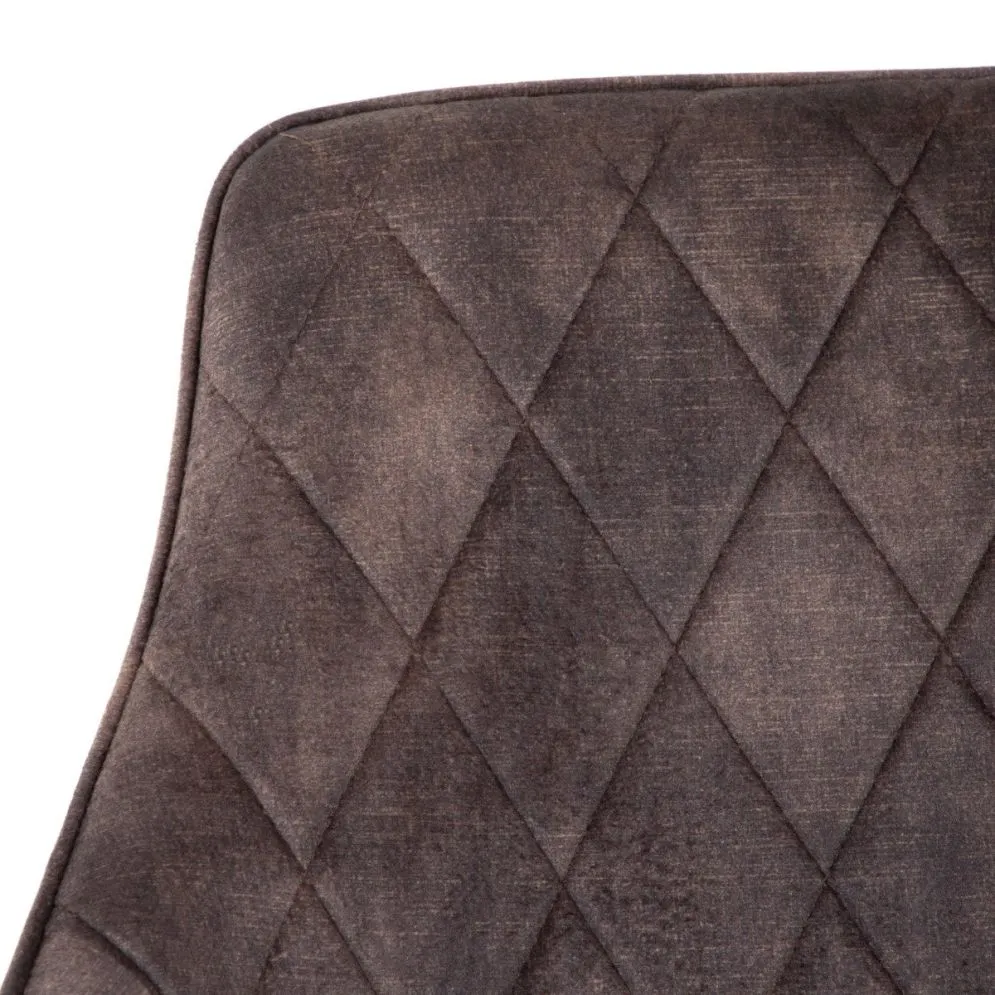 Krzesło tapicerowane SATORI brązowe z podłokietnikami |MIRAT styl LOFT