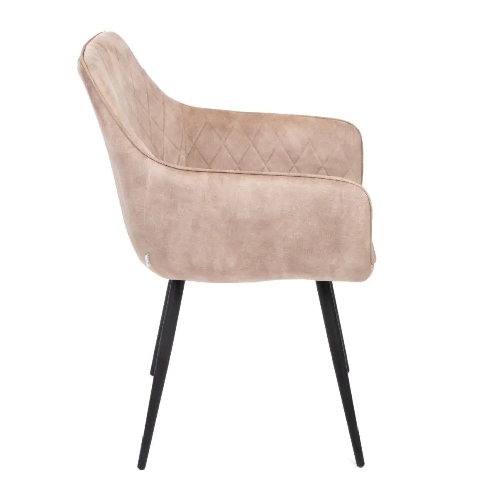 Krzesło tapicerowane SATORI beżowe w stylu loftowym | MIRAT styl LOFT