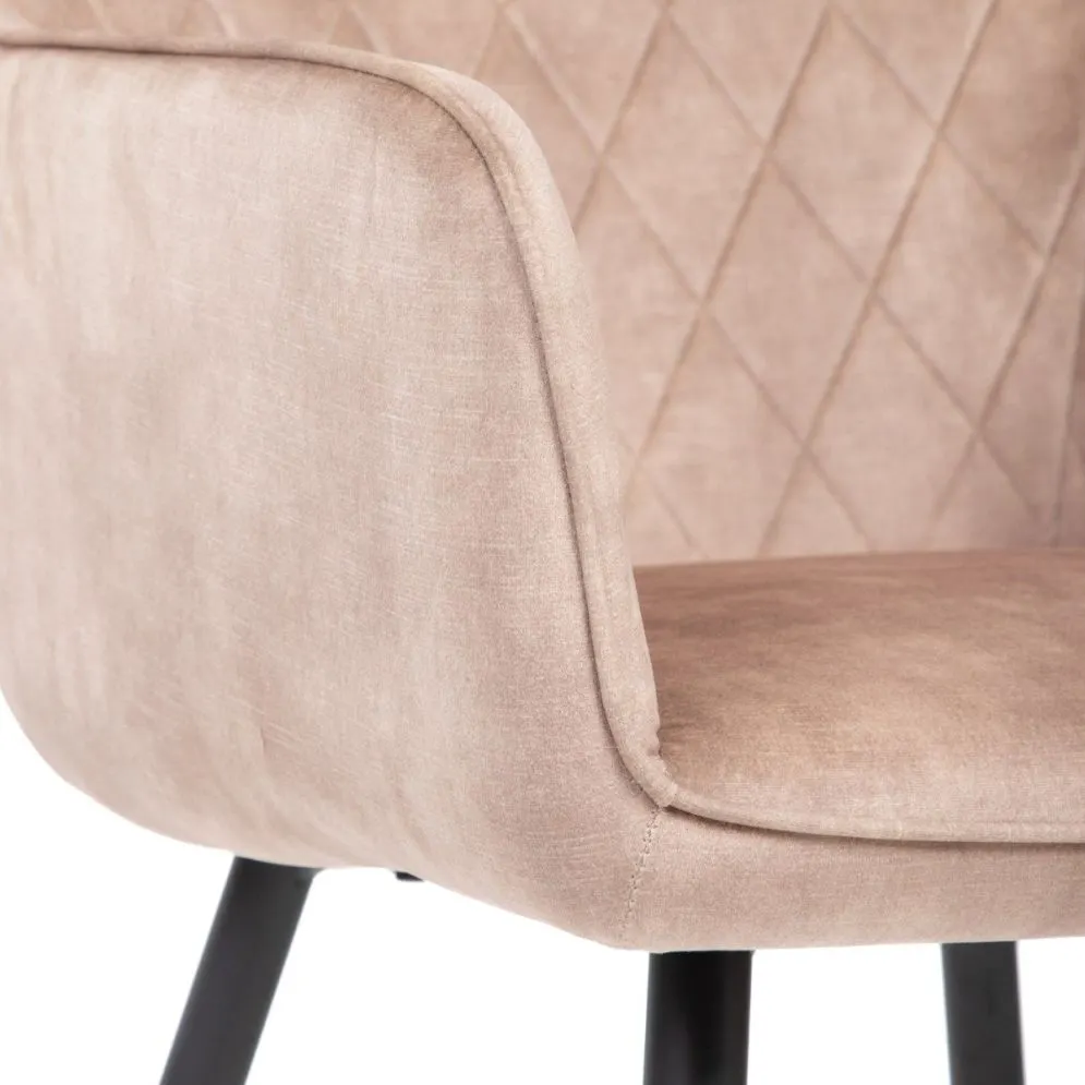 Krzesło tapicerowane SATORI beżowe w stylu loftowym | MIRAT styl LOFT