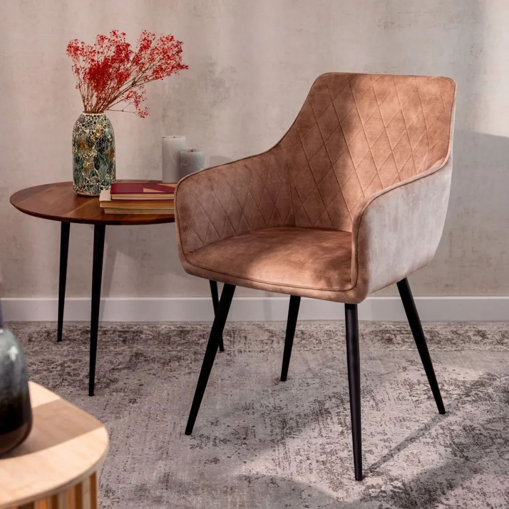 Krzesło tapicerowane SATORI beżowe w stylu loftowym | MIRAT styl LOFT