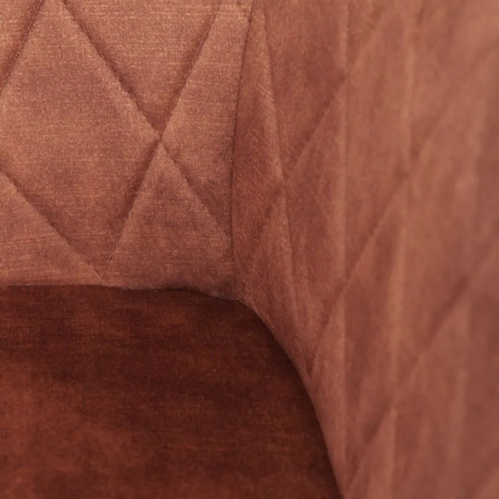 Krzesło tapicerowane SATORI ceglaste z podłokietnikami | MIRAT styl LOFT